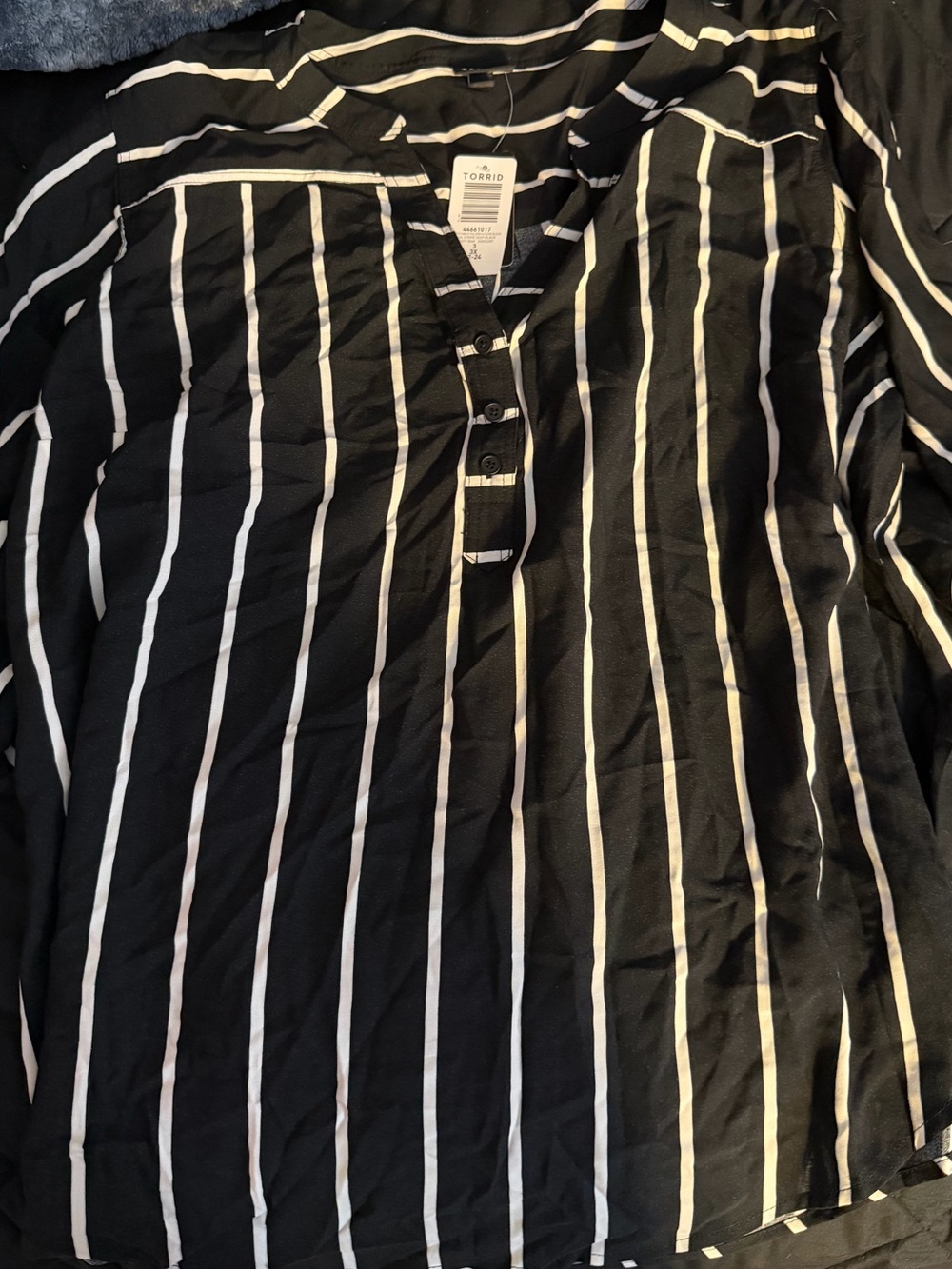 Torrid Black and White Striped top